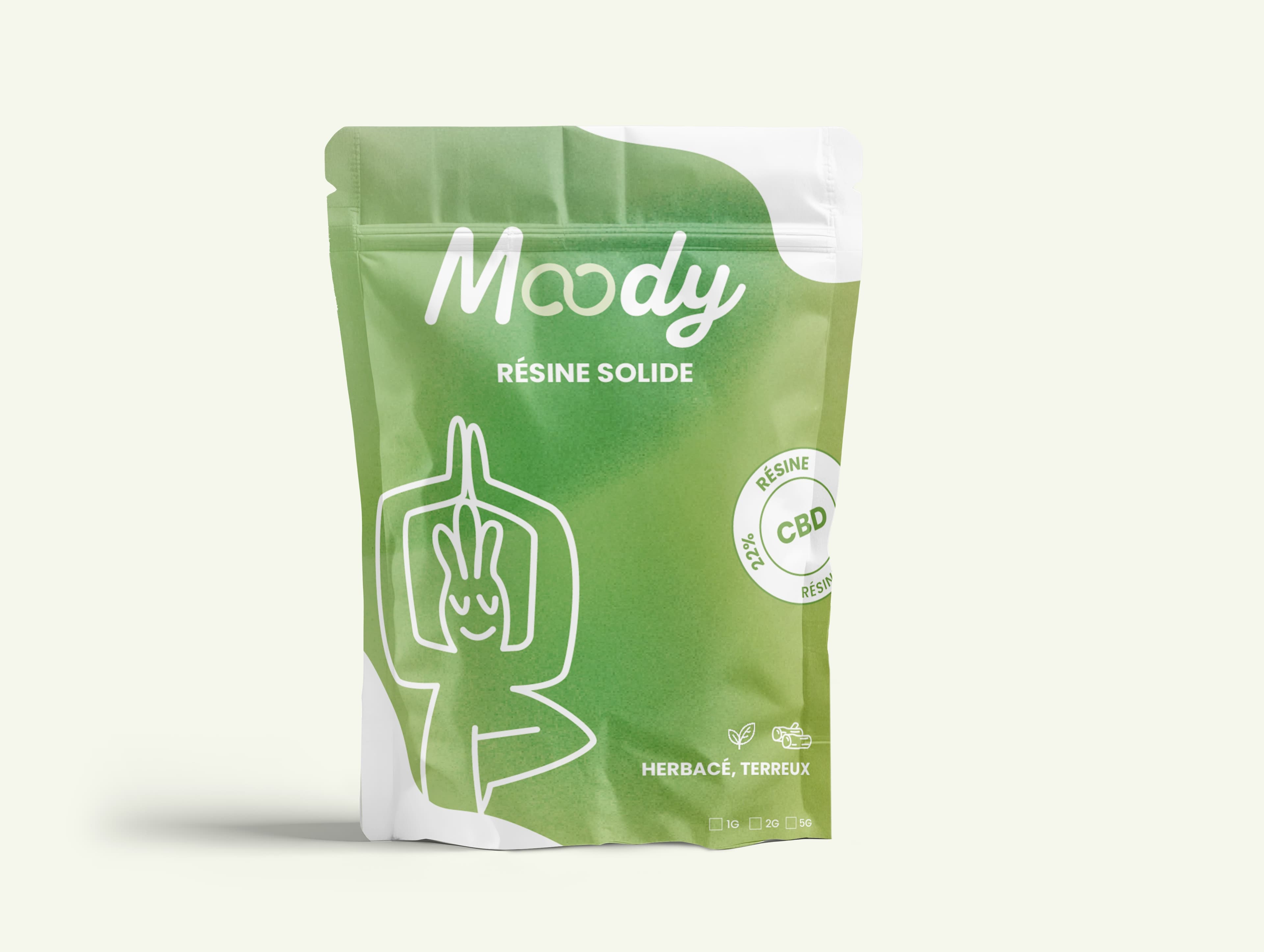 Résine CBD Solide — 5g Moody Shop — résine CBD ~22% pour détente naturelle